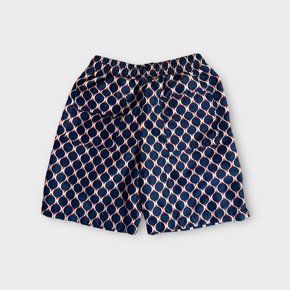 Toobydoo Red & Blue Circle Shape Pattern Swim Trunks - Picture 5 of 6